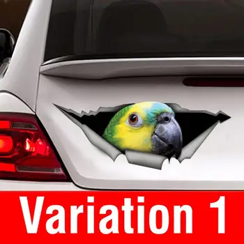 СТИКЕР | Стикер Amazon parrot, със сини с лице, стикер с папагала, стикер с птици на колата стикер на колата amazon